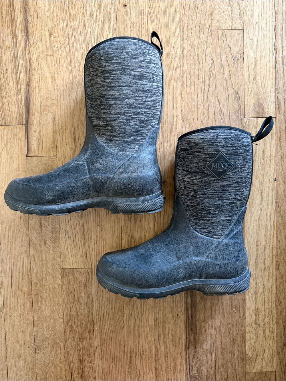 The Original Muck Boot Kids Element Black Heather Mid-Calf Waterproof Boots